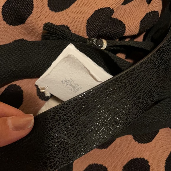 NWT Brunello Cucinelli tie leather belt in black🖤 - Picture 8 of 8